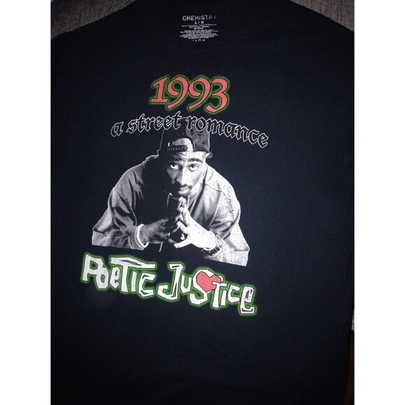 Poetic Justice Tupac Black Tee - Picture 2 of 6